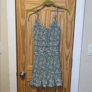 Abercrombie & Fitch Green and White Mini body con Dress